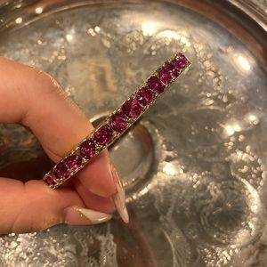 Vintage gold and pink stone bracelet